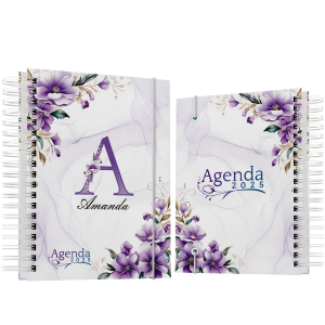 Agenda 2025 Capa Dura 150x210mm Capa 4x0 Laminação Wire-o 